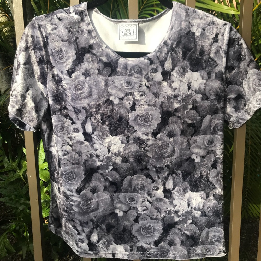 Velvet floral top